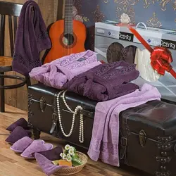 حوله پالتویی نخ کتان رزین تاژ طرح ترمه سایز XL | فروشگاه رادک