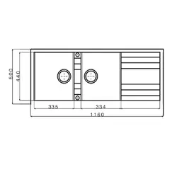 سینک گرانیتی اکسپریال مدل XPS 116 GB.6