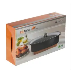 فر تابه مرغ پز گرانیتی کاج با درب پیرکس