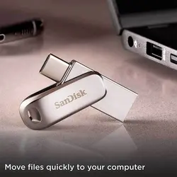 فلش مموری سن دیسک مدل Ultra Dual Drive Luxe USB Type-C ظرفیت 64 گیگابایت