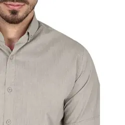 خرید آنلاین پیراهن تترون مردانه آستین بلند کرم‎-صورتی هجرت | فروشگاه اینترنتی Radek - لذت خرید آنلاین