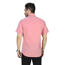 خرید آنلاین پیراهن تترون مردانه آستین بلند کرم‎-صورتی هجرت | فروشگاه اینترنتی Radek - لذت خرید آنلاین