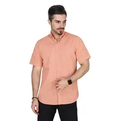 خرید آنلاین پیراهن تترون مردانه آستین بلند کرم‎-صورتی هجرت | فروشگاه اینترنتی Radek - لذت خرید آنلاین