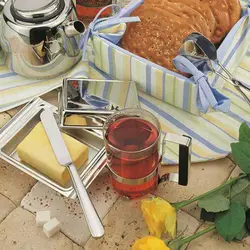 کیسه سبزی کتان رزین تاژ طرح اسپرید آبی