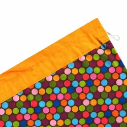 کیسه سبزی کتان رزین تاژ طرح خالدار الوان