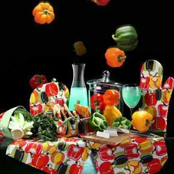 دستگيره کتان رزين تاژ طرح فلفل دلمه ای