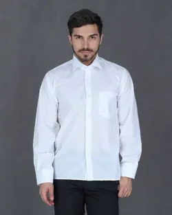 خرید آنلاین پیراهن تترون مردانه آستین بلند سرمه ای هجرت | فروشگاه اینترنتی Radek - لذت خرید آنلاین