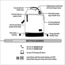 کوله پشتی کرامپلر مدل Crumpler BETTY BLUE BACKPACK کد BEBBP-001