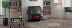 بخاری گازی شومینه ای نیک کالا مدل قوسی مدرن MC110