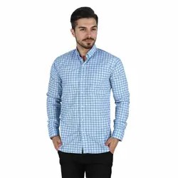 خرید آنلاین پیراهن تترون مردانه آستین بلند کرم‎-صورتی هجرت | فروشگاه اینترنتی Radek - لذت خرید آنلاین