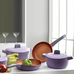 سرويس قابلمه 8 پارچه مستر مدل مالاگا بنفش