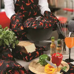 دستمال سفره چاپی رزين تاژ طرح فلفل سیاه (Black Pepper)