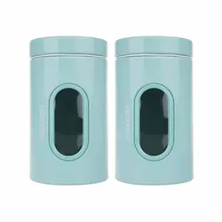 قوطی حبوبات پنجره دار بسته 2 عددی سام ست