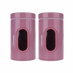 قوطی حبوبات پنجره دار بسته 2 عددی سام ست