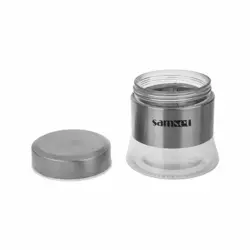 قوطی حبوبات استیل کف شیشه ای سایز 3 سام ست