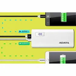 پاوربانک ای ديتا مدل P12500D ظرفيت 12500 ميلی آمپر ساعت