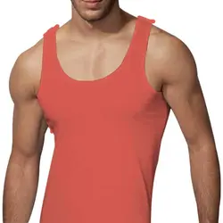 رکابی یقه هلالی مردانه رویین تن پوش رنگ گلبه ای | رادک