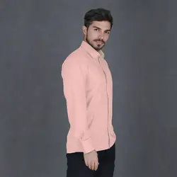 خرید آنلاین پیراهن آستین بلند مردانه یزدباف میله ای پهن سفید-صورتی مدل fld_yzd_W3P3_2 | فروشگاه اینترنتی Radek - لذت خرید آنلاین
