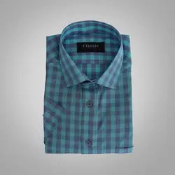 خرید آنلاین پیراهن پیراهن چهارخانه مردانه آستین کوتاه آبی کلاسیک مدل Fld_cla_blu_TS | فروشگاه اینترنتی Radek - لذت خرید آنلاین