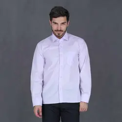 خرید آنلاین پیراهن تترون مردانه آستین بلند یاسی پررنگ هجرت| فروشگاه اینترنتی Radek - لذت خرید آنلاین