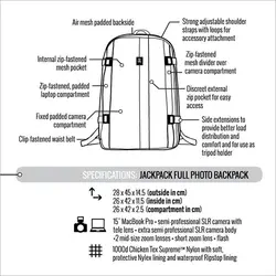 کوله پشتی عکاسی کرامپلر مدل Crumpler Jackpack کد 001-JPFBP