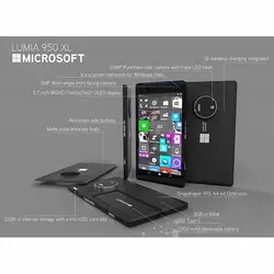 گوشی مایکروسافت مدل Lumia 950 XL دو سیم کارت ظرفیت 32GB|رادک