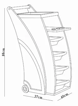 ترولی ام دی اف هلالی کد PC-614