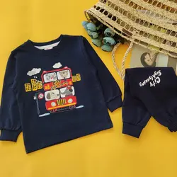 مشخصات، قیمت و خریدست بلوز و شلوار بچگانه طرح اتوبوس حیوانات شناسه 14023 | پی کی مد