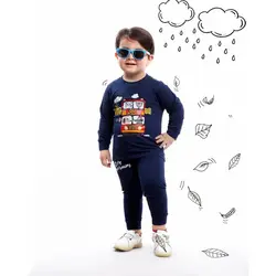 مشخصات، قیمت و خریدست بلوز و شلوار بچگانه طرح اتوبوس حیوانات شناسه 14023 | پی کی مد