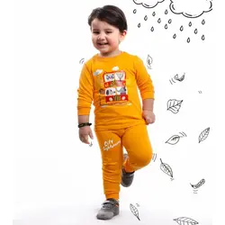 مشخصات، قیمت و خریدست بلوز و شلوار بچگانه طرح اتوبوس حیوانات شناسه 14023 | پی کی مد