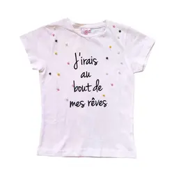 تیشرت دخترانه طرح مروارید شناسه 20031