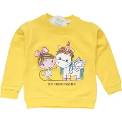 بلوز بچگانه دخترانه طرح دختر و اسب تک شاخ شناسه 10311