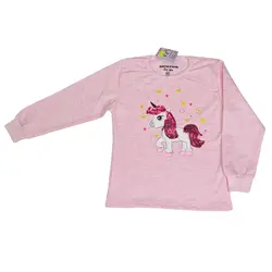 بلوز و شلوار دخترانه طرح تک شاخ پولک دوزی شناسه 10056