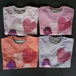 بلوز و شلوار دخترانه طرح قلب پولک دوزی شناسه D0026-a