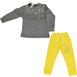 بلوز و شلوار دخترانه طرح ستاره پولک دار شناسه 10019 مشخصات و قیمت و خرید|پی کی مد