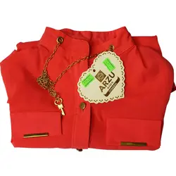 شومیز حریر دخترانه طرح  آویز گردنبند شناسه  10979