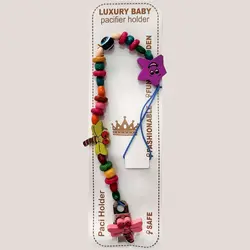 بند پستانک نوزاد و کودک luxury baby طرح 2 تا سنجاقک و ستاره کد 11221