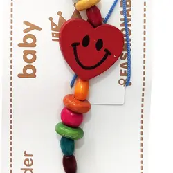 بند پستانک نوزاد و کودک luxury baby طرح کفشدوزک آبی قلب خرگوش کد 11216