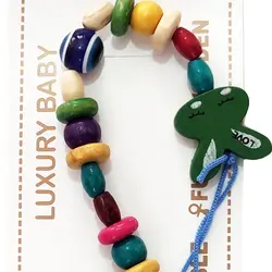 بند پستانک نوزاد و کودک luxury baby طرح کفشدوزک آبی قلب خرگوش کد 11216