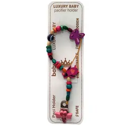 بند پستانک نوزاد و کودک luxury baby طرح سنجاقک پنگوئن و خرگوش کد 11222