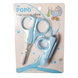 ست قیچی و ناخن گیر نوزاد و کودک popo مجموعه 2 عددی