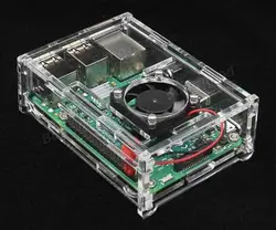 Raspberry Pi3 B+ PI acryliccaseor compatible fan installed