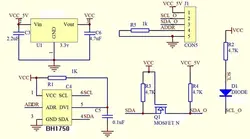 سنسور دیجیتال سنجش شدن نور BH1750fvi