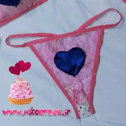 شورت بندی سرمه ای صورتی قلبی