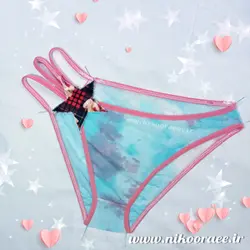 شورت نخی شکوفه هلو