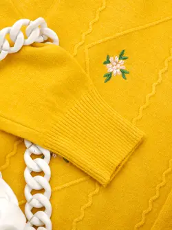 ژاکت بافت گلدوزی نسترن