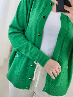 ژاکت بافت گلدوزی نسترن