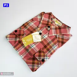 پیراهن چهارخونه نخ پنبه مدل p1