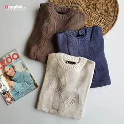 بلوز بافت یقه گرد طرح برگ