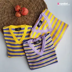 بلوز بافت ظریف یقه هفت مدل لش